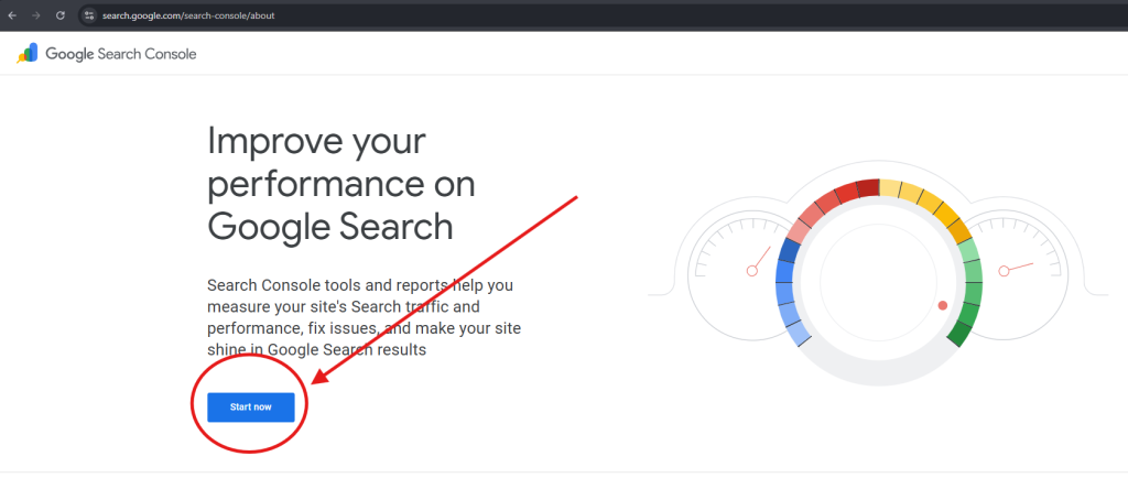 مرجله اول ورود به سرچ کنسول